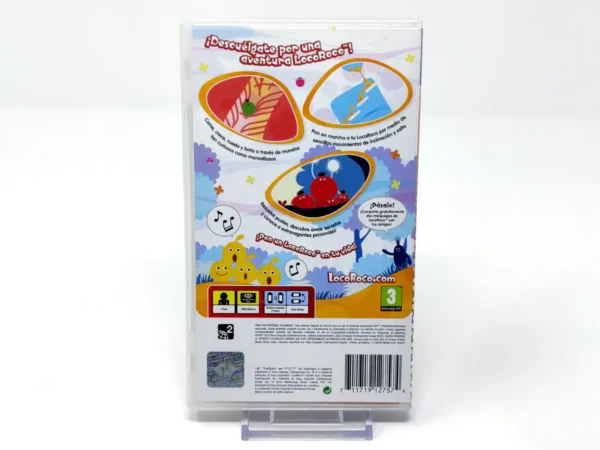 Parte trasera de LocoRoco (ESP) (Essentials) para PSP, edición PAL España