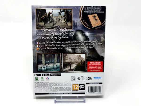 Parte trasera de Syberia - Remastered (Limited Edition) (ESP) (Precintado) para PlayStation 5, edición PAL España