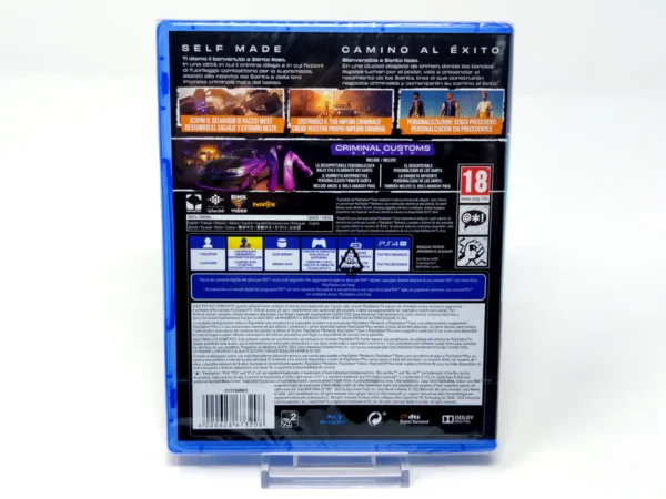 Parte trasera de Saints Row (Criminal Customs Edition) (ESP) (Precintado) para PlayStation 4, edición PAL España