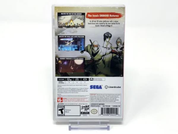 Parte trasera de Shinobi: Art of Vengeance (Limited Run) (USA) (Precintado) para Nintendo Switch, edición NTSC USA