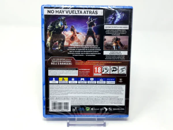 Parte trasera de Outriders (Day One Edition) (ESP) (Precintado) para PlayStation 4, edición PAL España