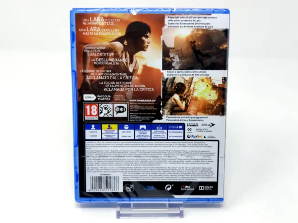 Parte trasera de Tomb Raider: Definitive Edition (ESP) (Precintado) para PlayStation 4, edición PAL España