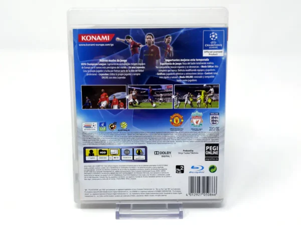 Parte trasera de Pro Evolution Soccer 2009 (ESP) (Rebajado) para PlayStation 3, edición PAL España