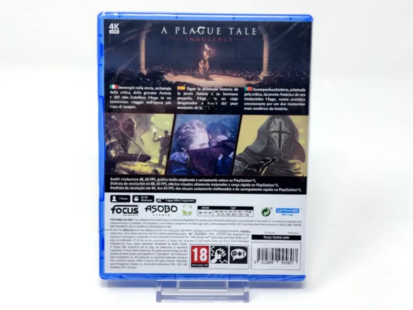 Parte trasera de A Plague Tale: Innocence (ESP) (Precintado) para PlayStation 5, edición PAL España
