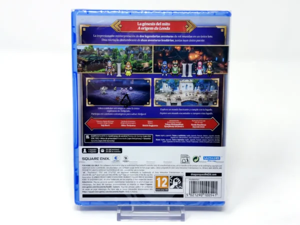 Parte trasera de Dragon Quest I & II HD-2D Remake (ESP) (Precintado) para PlayStation 5, edición PAL España