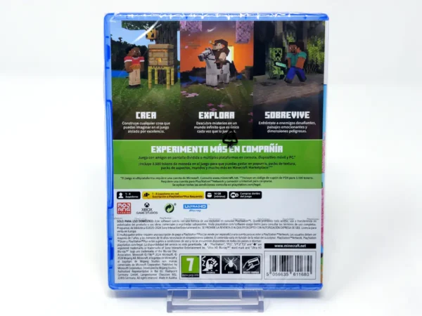 Parte trasera de Minecraft (ESP) (Precintado) para PlayStation 5, edición PAL España