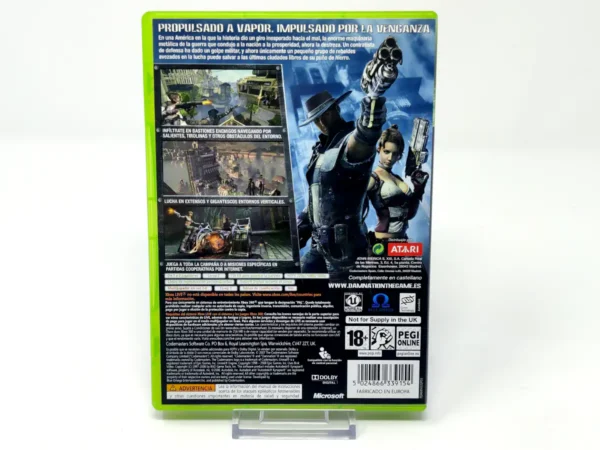 Parte trasera de Damnation (ESP) para XBOX 360, edición PAL España