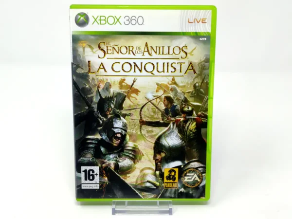 Portada de El Señor de los Anillos: La Conquista (ESP) para XBOX 360, edición PAL España, de segunda mano