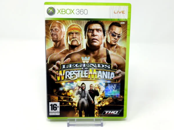 Portada de WWE Legends of WrestleMania (ESP) para XBOX 360, edición PAL España, de segunda mano