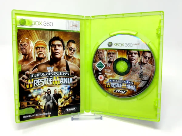 Lateral de la caja de WWE Legends of WrestleMania (ESP) para XBOX 360