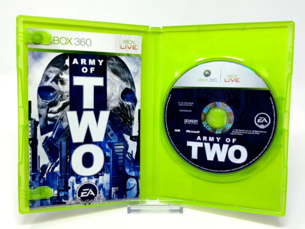 Interior del juego Army of Two (ESP) para XBOX 360 con disco y manual