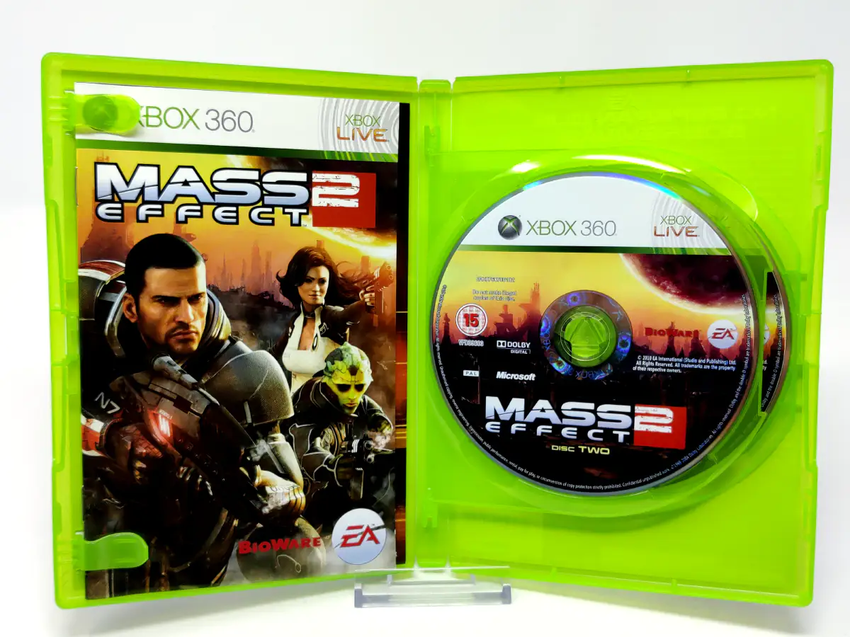 Interior del juego Mass Effect 2 (ESP) para XBOX 360 con disco y manual