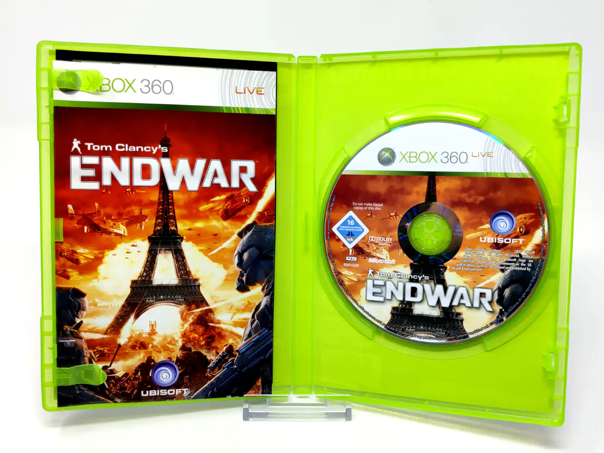 Interior del juego Tom Clancy's EndWar (ESP) para XBOX 360 con disco y manual