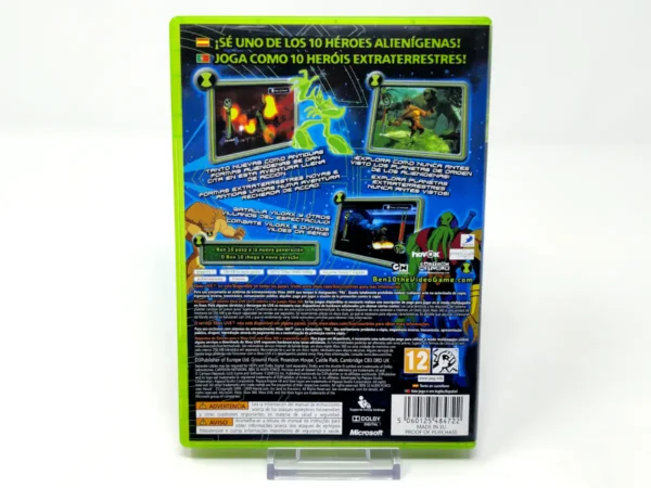 Parte trasera de Ben 10 Alien Force: Vilgax Attacks (ESP) para XBOX 360, edición PAL España