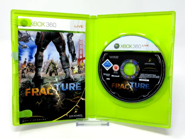Interior del juego Fracture (ESP) para XBOX 360 con disco y manual