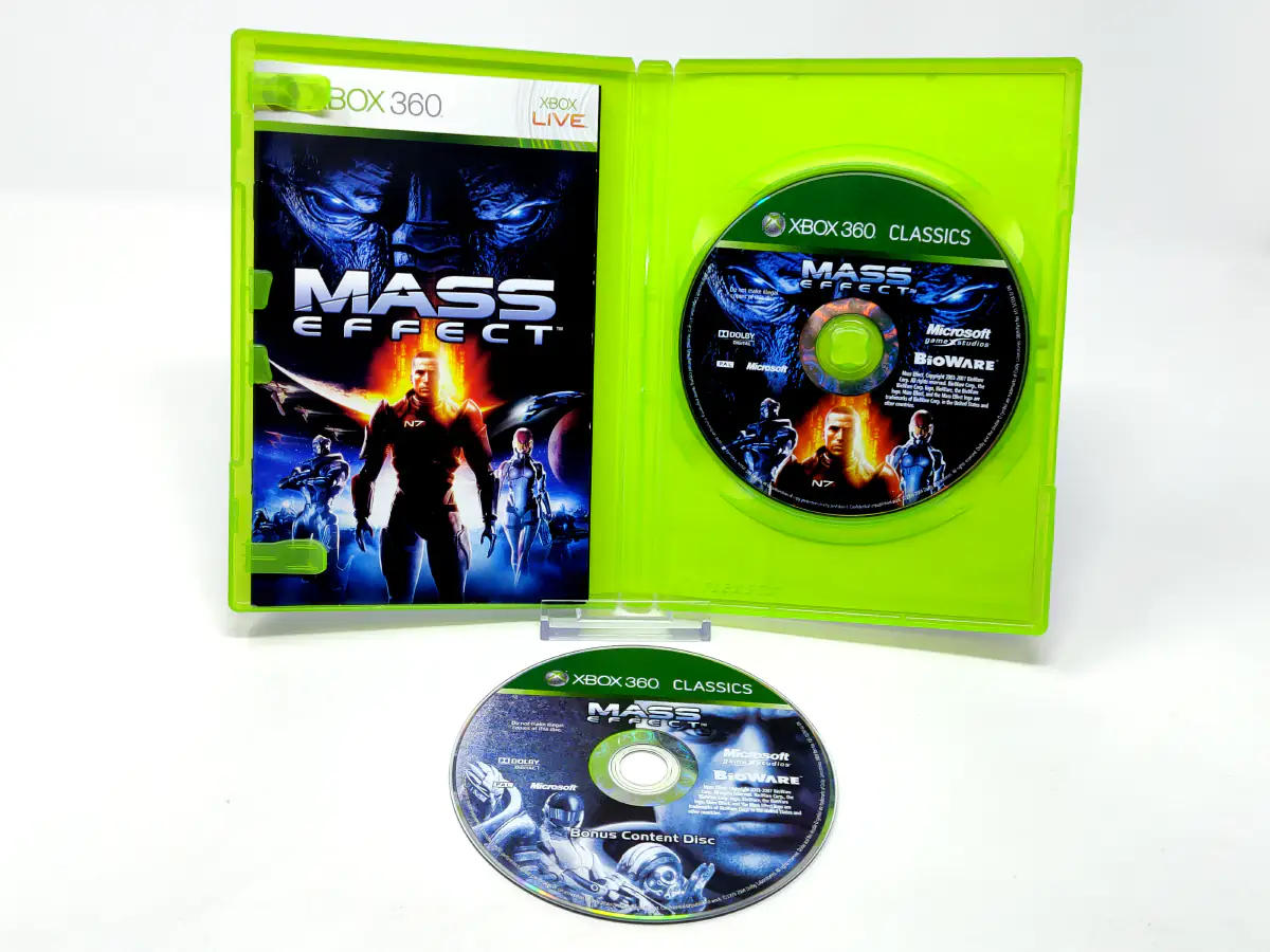 Interior del juego Mass Effect (ESP) (Classics) para XBOX 360 con disco y manual