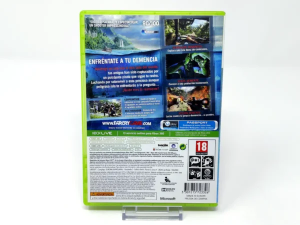 Parte trasera de Far Cry 3 (ESP) (Best Seller) para XBOX 360, edición PAL España