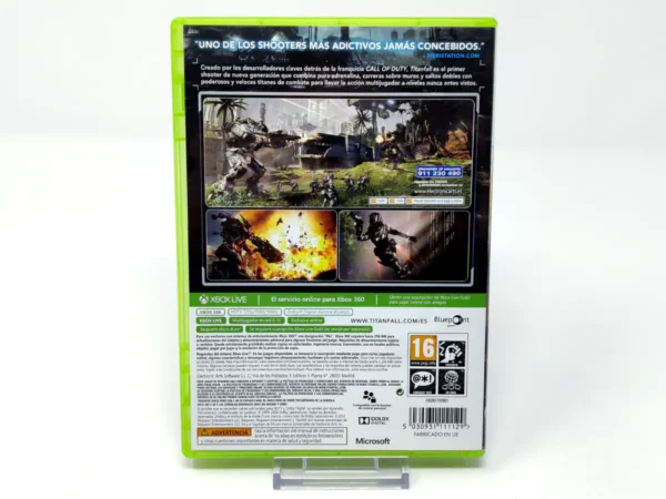 Parte trasera de Titanfall (ESP) para XBOX 360, edición PAL España