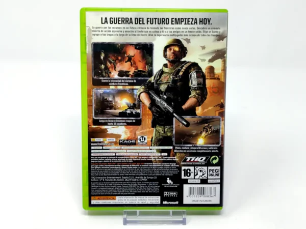 Parte trasera de Frontlines: Fuel of War (ESP) para XBOX 360, edición PAL España