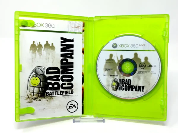 Interior del juego Battlefield: Bad Company (ESP) para XBOX 360 con disco y manual