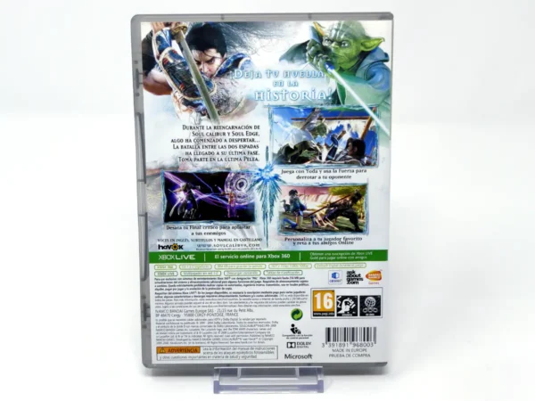 Parte trasera de SoulCalibur IV (ESP) (Classics) para XBOX 360, edición PAL España