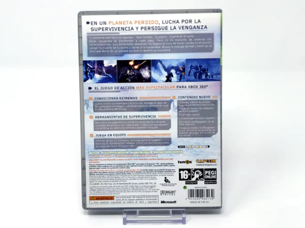 Parte trasera de Lost Planet: Extreme Condition (Colonies Edition) (ESP) (Classics) para XBOX 360, edición PAL España
