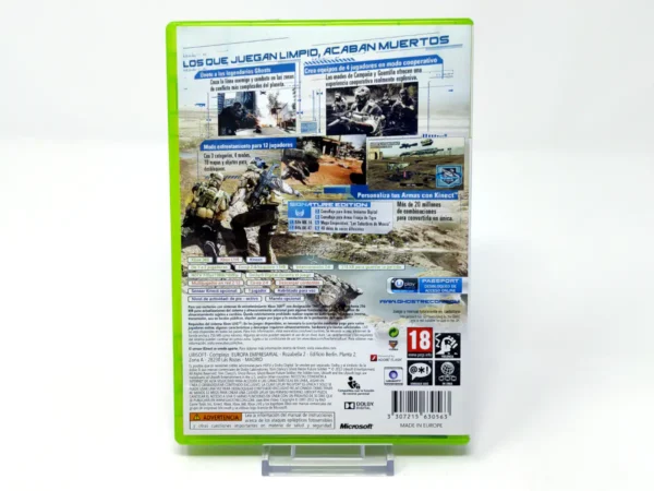 Parte trasera de Tom Clancy's Ghost Recon: Future Soldier (Signature Edition) (ESP) para XBOX 360, edición PAL España