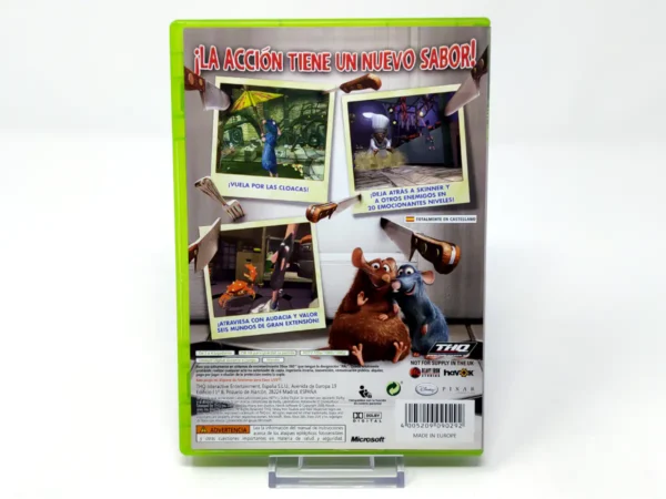 Parte trasera de Disney/Pixar Ratatouille (ESP) para XBOX 360, edición PAL España