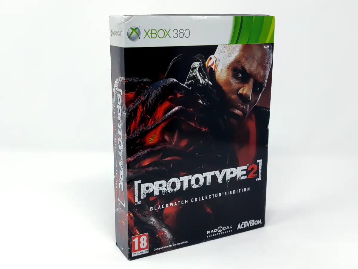 Parte trasera de Prototype 2 (Blackwatch Collector's Edition) (ESP) para XBOX 360, edición PAL España