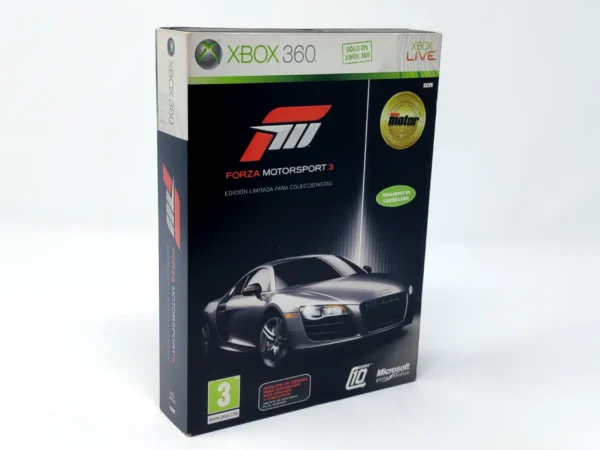 Parte trasera de Forza Motorsport 3 (Edición Limitada para Coleccionistas) (ESP) para XBOX 360, edición PAL España
