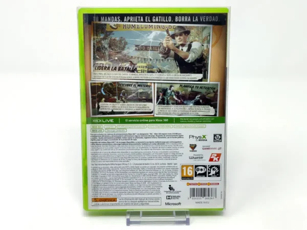 Parte trasera de The Bureau: XCOM Declassified (ESP) (Cubre) para XBOX 360, edición PAL España