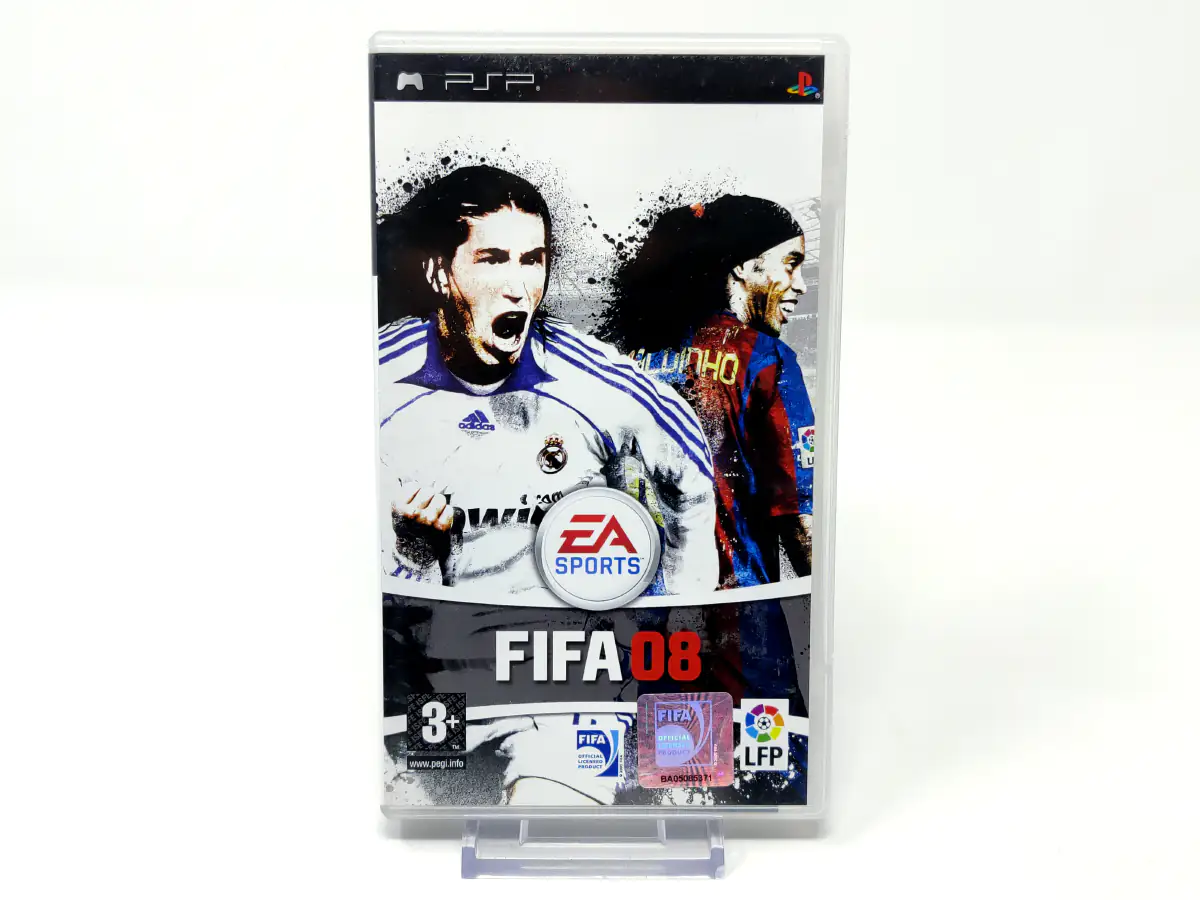 Portada de FIFA 08 (ESP) para PSP, edición PAL España, de segunda mano