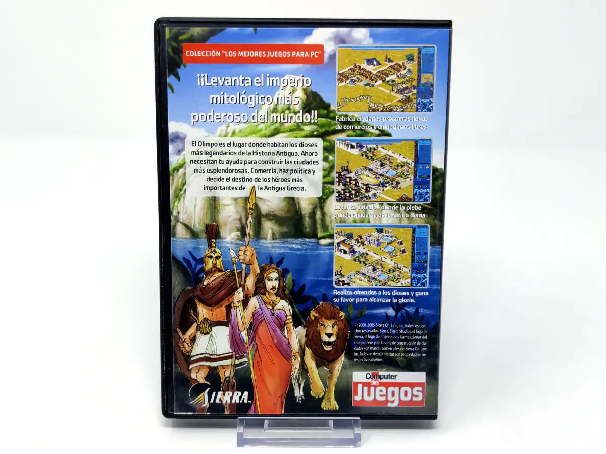 Parte trasera de Señor del Olimpo: Zeus (ESP) para PC, edición PAL España