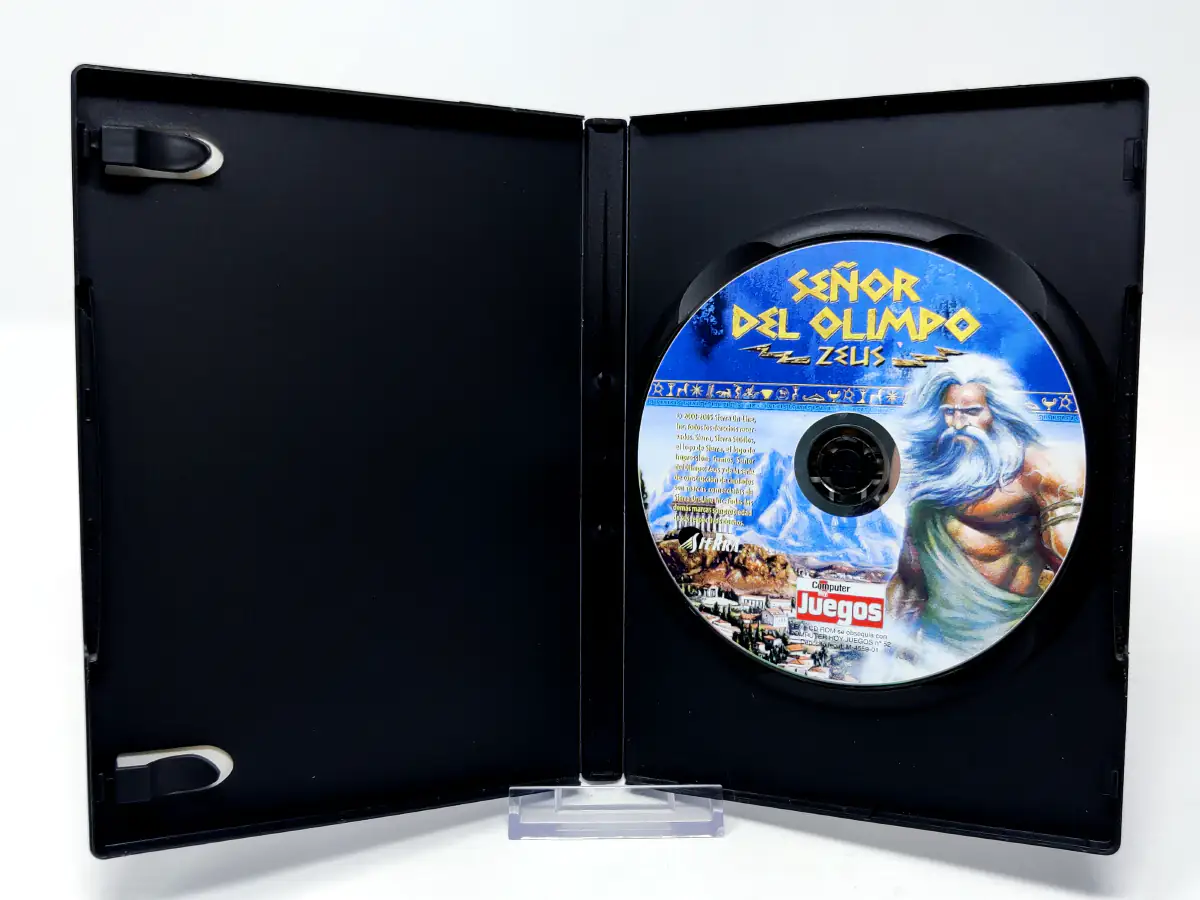 Interior del juego Señor del Olimpo: Zeus (ESP) para PC con disco y manual