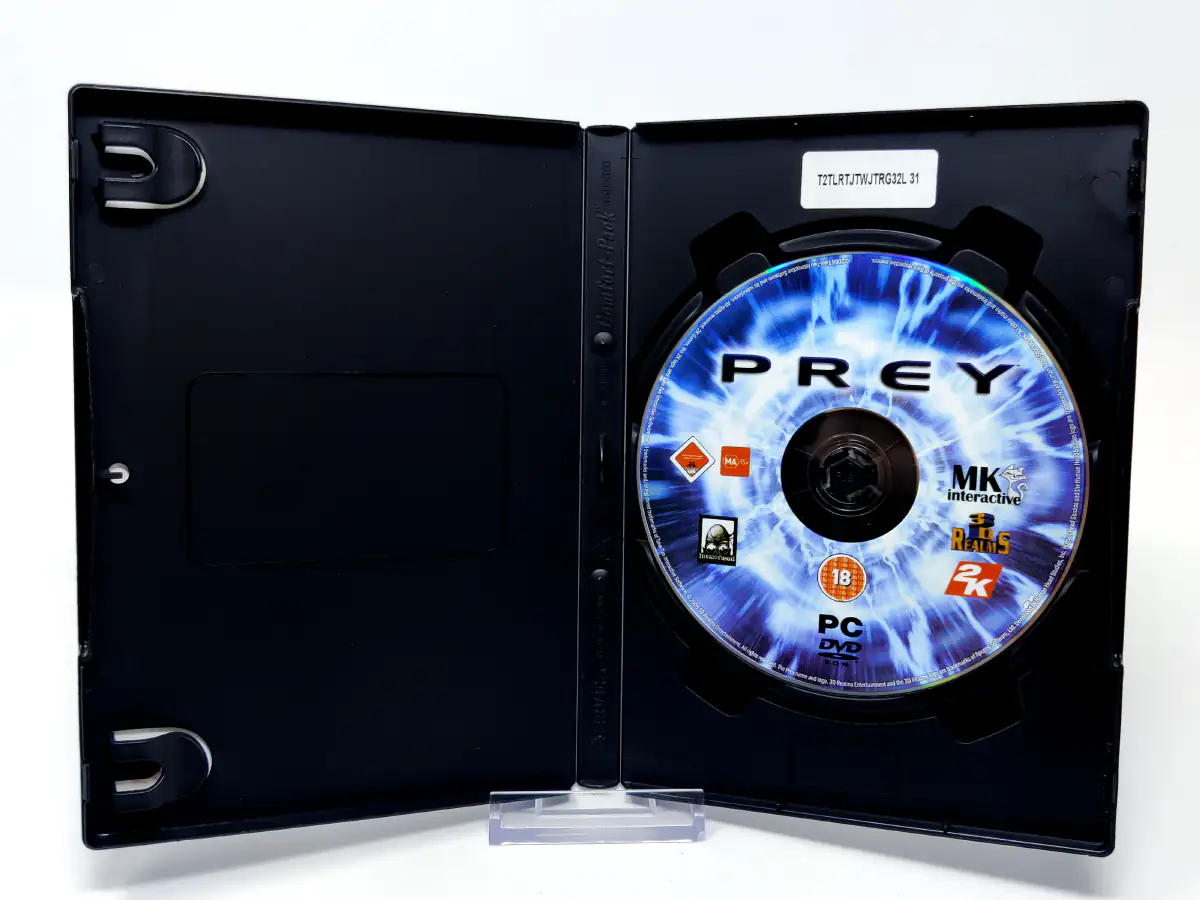 Interior del juego Prey (ESP) para PC con disco y manual
