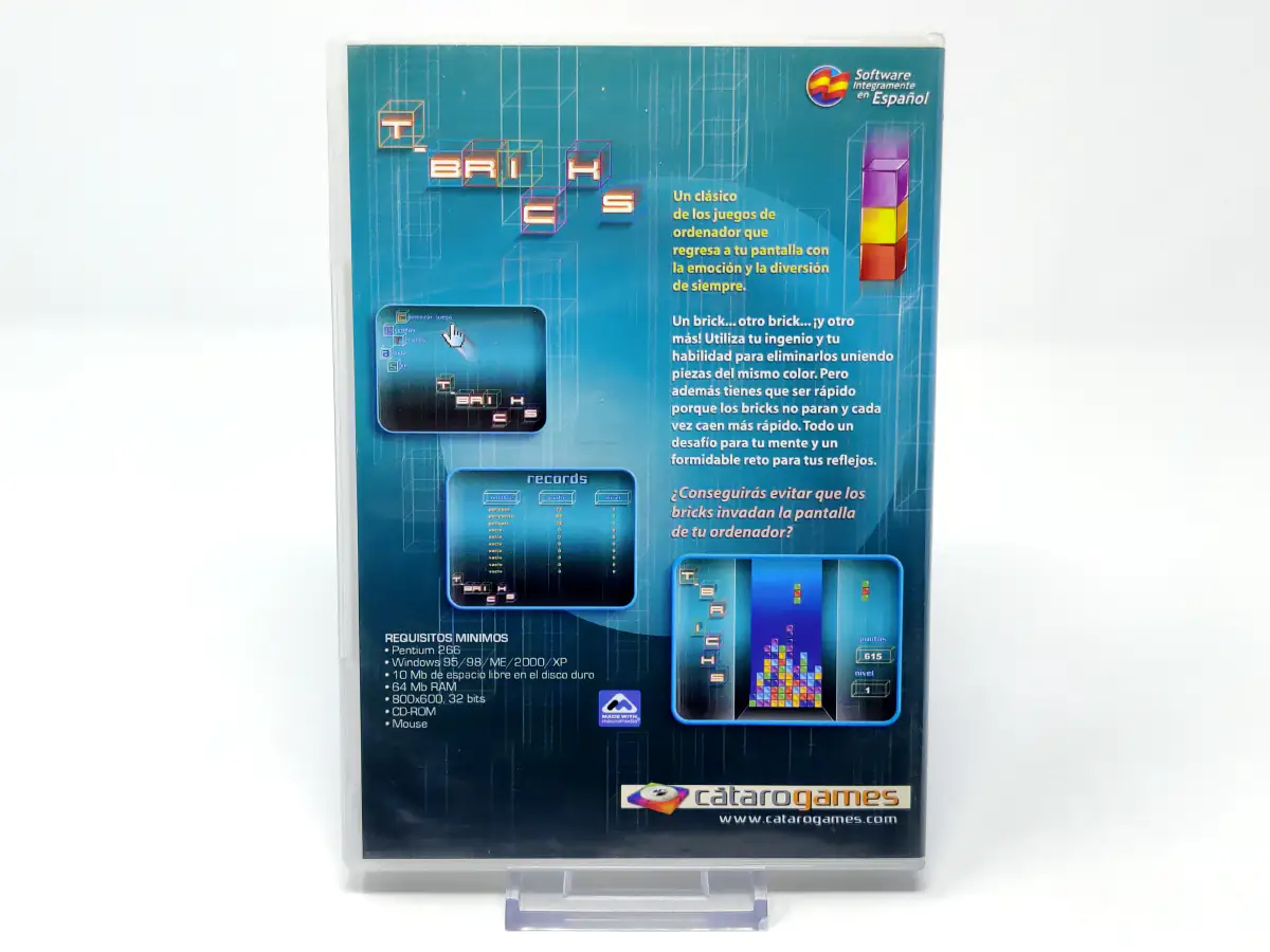 Parte trasera de T-Bricks (ESP) para PC, edición PAL España