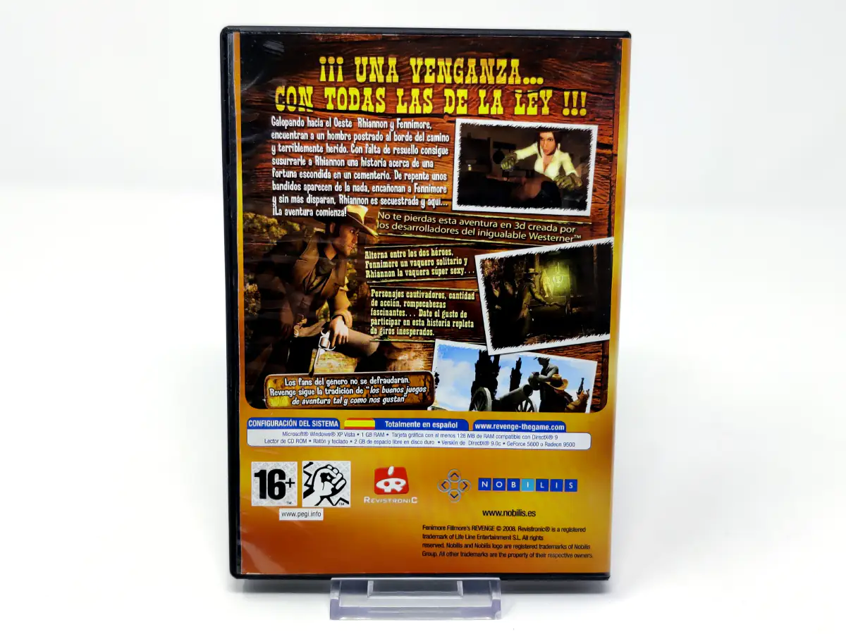 Parte trasera de Fenimore Fillmore's Revenge (ESP) para PC, edición PAL España