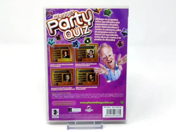 Parte trasera de Cheggers Party Quiz (ESP) para PC, edición PAL España