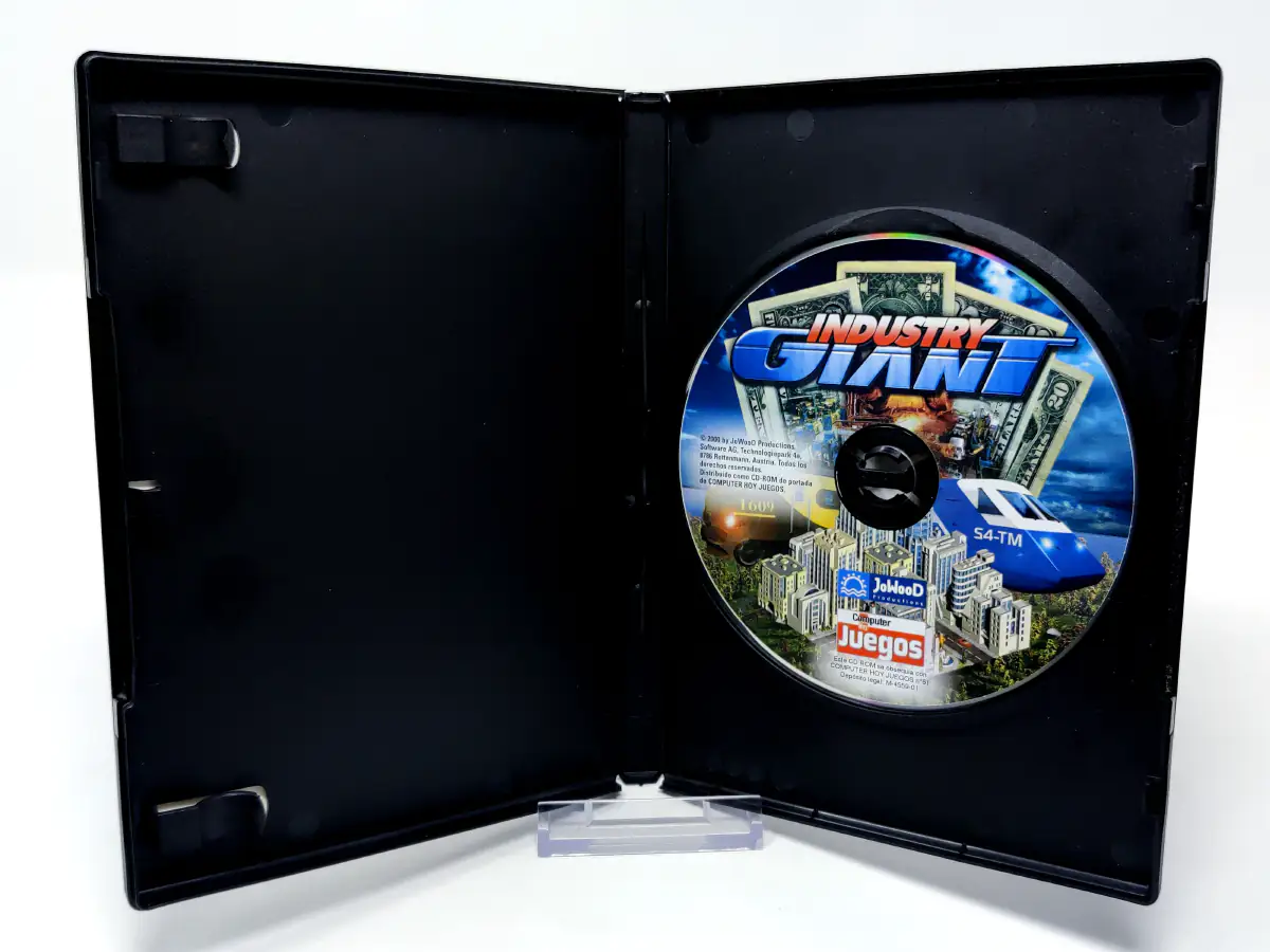 Interior del juego Industry Giant (ESP) para PC con disco y manual