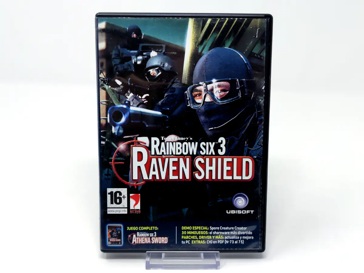 Portada de Tom Clancy's Rainbow Six 3: Raven Shield + Athena Sword (ESP) para PC, edición PAL España, de segunda mano
