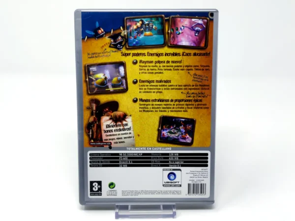 Parte trasera de Rayman 3: Hoodlum Havoc (ESP) para PC, edición PAL España