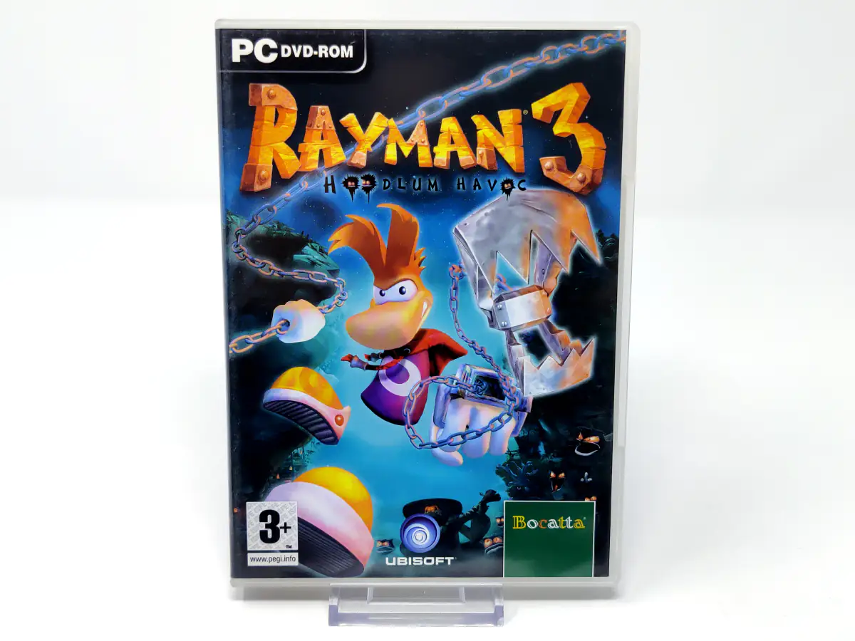 Portada de Rayman 3: Hoodlum Havoc (ESP) para PC, edición PAL España, de segunda mano