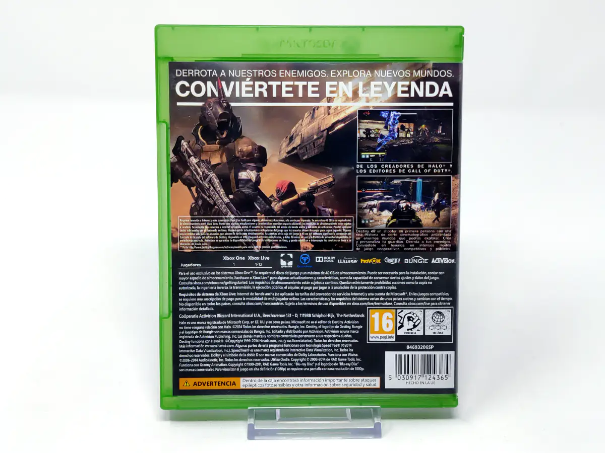 Parte trasera de Destiny (ESP) (Rebajado) para XBOX One / Series X/S, edición PAL España