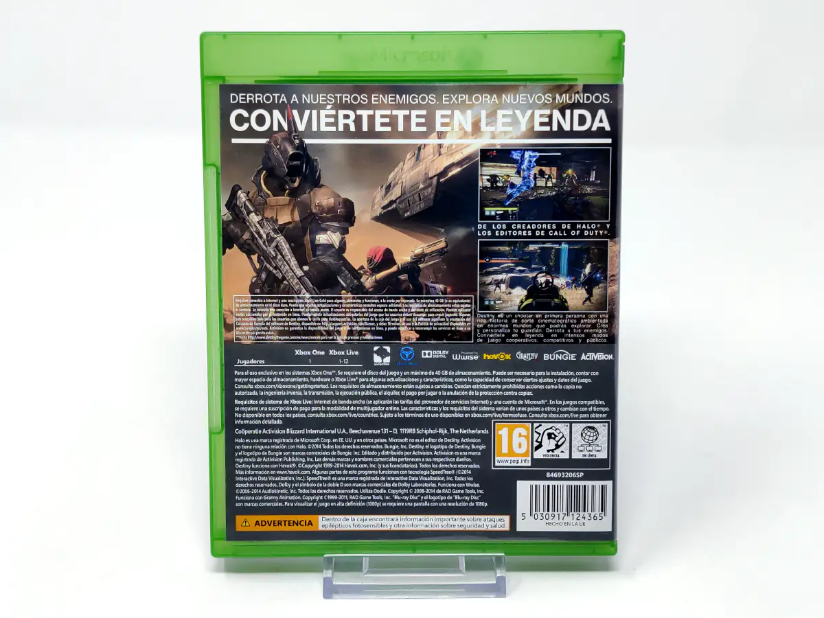 Parte trasera de Destiny (ESP) para XBOX One / Series X/S, edición PAL España