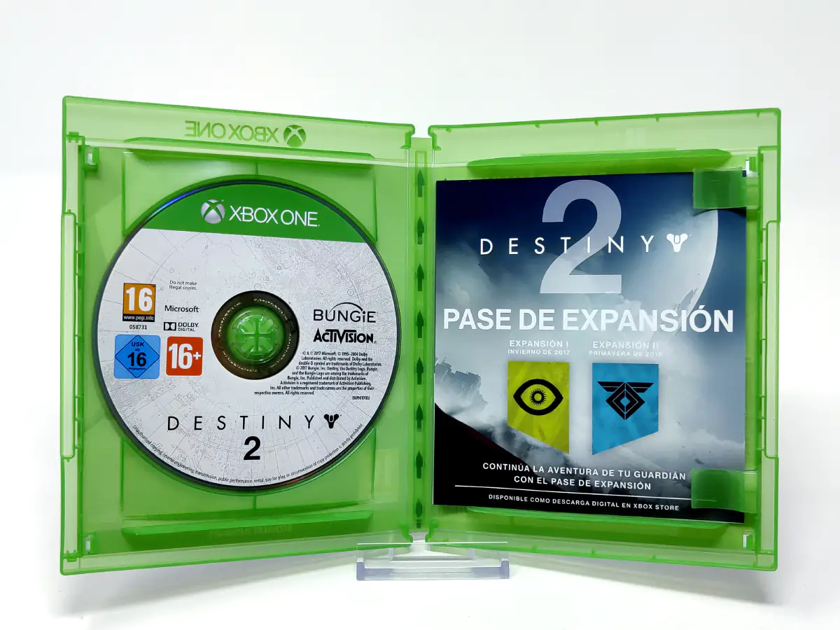Interior del juego Destiny 2 (ESP) para XBOX One / Series X/S con disco y manual