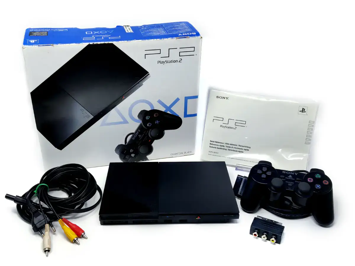 Sony Playstation 2 Slim (Consola) (SCPH-90004) (Completa) para PlayStation 2, edición PAL España, de segunda mano