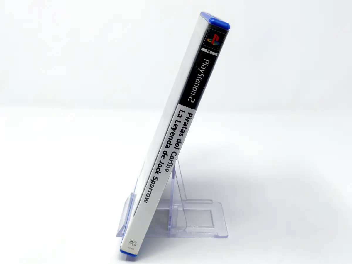 Interior del juego Piratas del Caribe: La Leyenda de Jack Sparrow (ESP) para PlayStation 2 con disco y manual