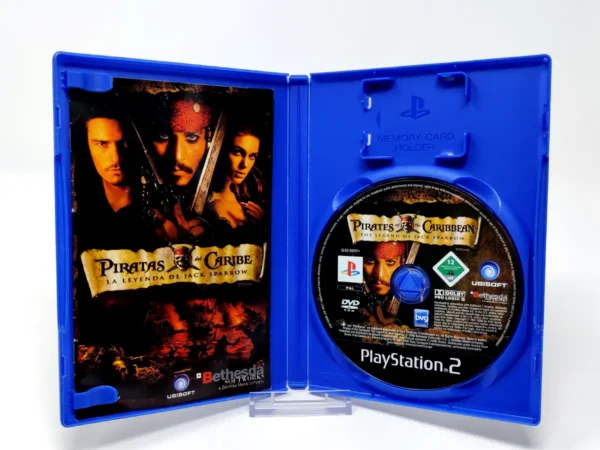 Lateral de la caja de Piratas del Caribe: La Leyenda de Jack Sparrow (ESP) para PlayStation 2