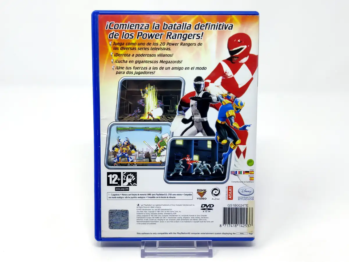 Parte trasera de Power Rangers: Super Legends (ESP) (Rebajado) para PlayStation 2, edición PAL España