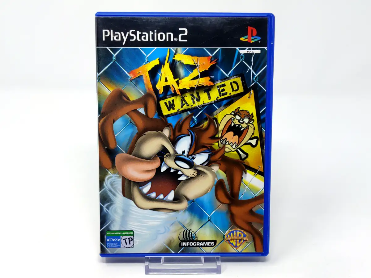 Portada de Taz: Wanted (ESP) para PlayStation 2, edición PAL España, de segunda mano